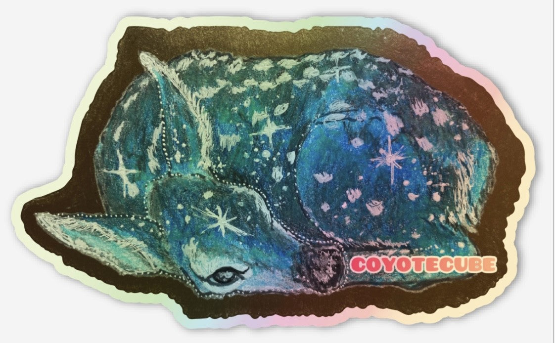 Iridescent Galaxy Fawn Sticker